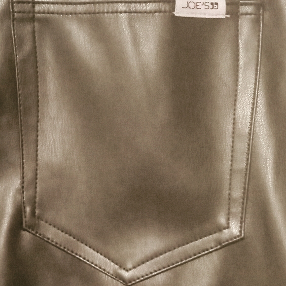 NEW Joe's Jeans High Rise faux leather coated pants in Black Sz 32 - Picture 4 of 10